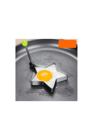 Metal Omlet Yıldız Şeklinde Yumurta ve Krep Kalıpları