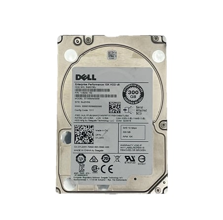 DELL EnterPrise 300GB 10K 12G SAS 2.5'' Sunucu Harddisk ST300MM0008 1V8200-150 0YJ2KH
