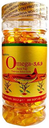 Sapphire Omega 3-6-9 1000 Mg 200 Softgel