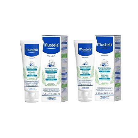 Mustela Soothing Chest Rub Rahatlatıcı Göğüs Balsamı 40 Ml - 2 ADET- 