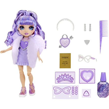 Rainbow High Kristal Serisi Bebek Violet Willow Lisanslı Ürün