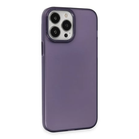 Apple iPhone 15 Pro Max Kılıf Modos Metal Kapak - Derin Mor