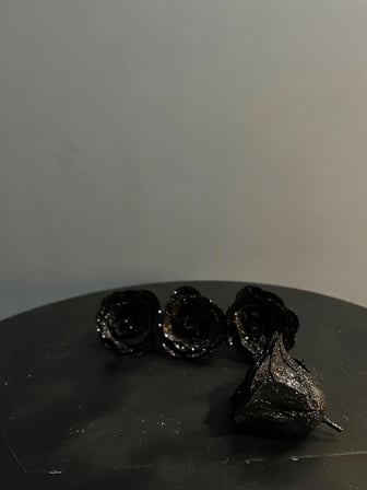 Siyah Simli Gül Sabun Seti 50 Adet