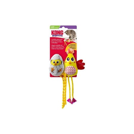 Kong Scrattles Tavuk Peluş Kedi Oyuncağı 2'li