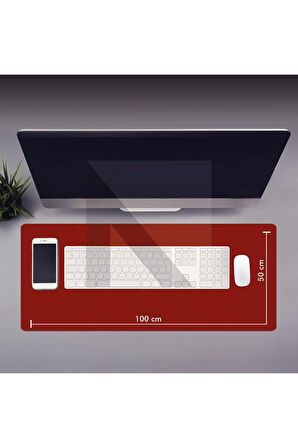 MP05 - 100x50 3xlarge Kırmızı Gaming Mousepad | Kaymaz Taban, Oyuncu Gamepad,ev,ofis,oyun Masa Matı