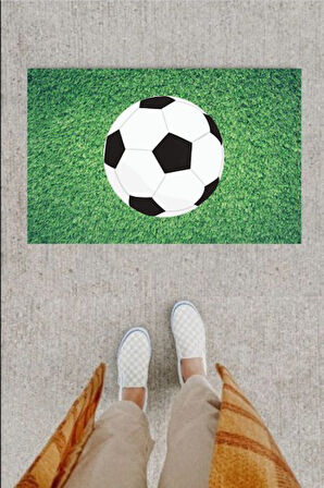 Kapı Önü Paspası Dekoratif Dijital Baskı Futbol Topu P-2346