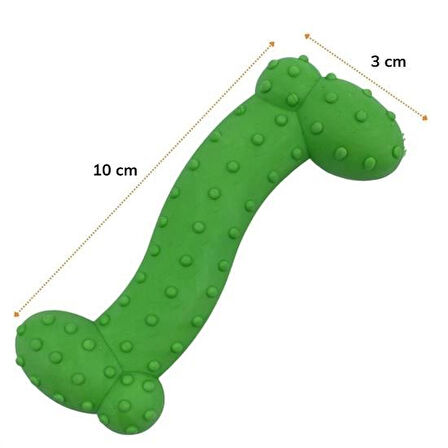 By Nevser® Tiny Kemik Oyuncağı Tırtıklı Yüzey Küçük Kemik Plastik Köpek Oyuncağı