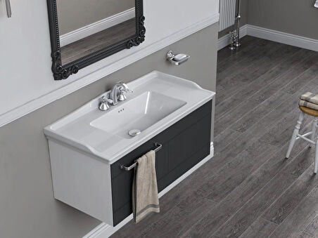 TURKUAZ  Kapadokya Etajerli Lavabo 100x48 cm 