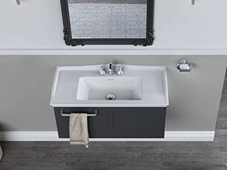 TURKUAZ  Kapadokya Etajerli Lavabo 100x48 cm 