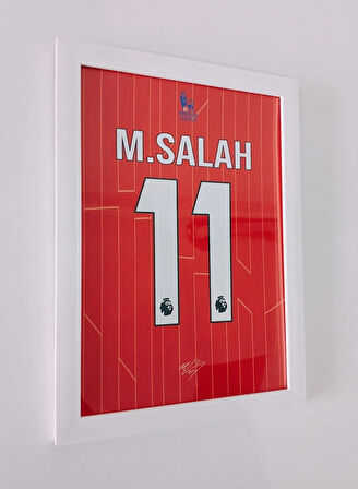 30x40 cm Muhammed Salah Forma Tasarımlı Poster Tablo 1 mm Şeffaf PVC Korumalı Çerçeveli