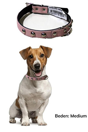 CT-STONES® Yumuşak Dokulu Deri Köpek Gezdirme Boyun Tasması Medium