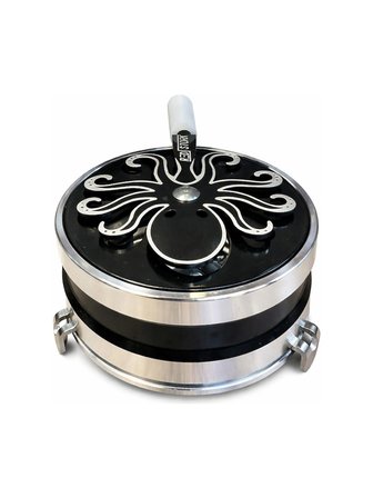 Meka Nargile Lotus Közlük Red Stork Skull Metal Isı Kontrol Cihazı Ayarlanabilir Hava Akışlı