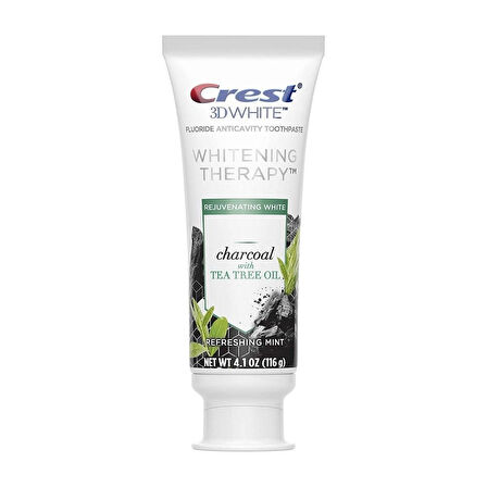 Crest 3D White Whitening Therapy Charcoal With Tea Tree Oil (çay ağacı yağı ile, canlandırıcı nane aroması) 116g