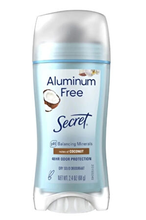 Aluminum Free Balancing Minerals Notes of Coconut 48 hr Odor Protectıon Dry Solıd Stik Deodor