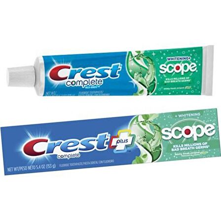 Crest Complete Plus Whitening Plus Scope Diş Macunu 153 Gr