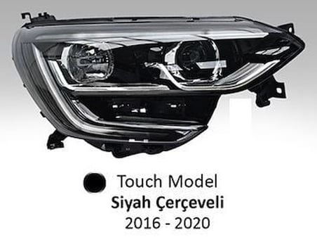 AYFAR FAR MOTORLU SAĞ RENAULT MEGANE IV 2017- TOUCH MODEL SİYAH ÇERÇEVELİ