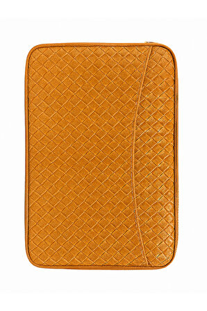 Cohiba Dahili Çakmaklı Kahverengi Mozaik Desenli Deri Puro Taşıma Çantası - Seyahat Humidoru