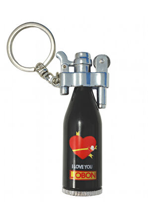 Jobon Gold Love You Design Siyah Benzinli Çakmak