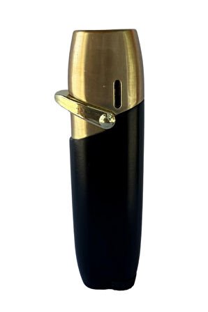 PremiumQuality Tek Torch Pürmüz Siyah Metal Puro Çakmağı