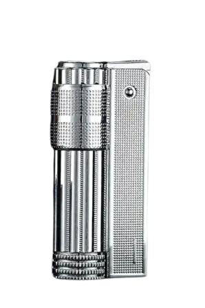 PremiumQuality Tek Alevli Gümüş Metal Muhtar Çakmağı