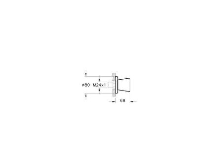 VitrA Liquid A42793 Ankastre Stop Valf, Sıva Üstü Grubu, Krom