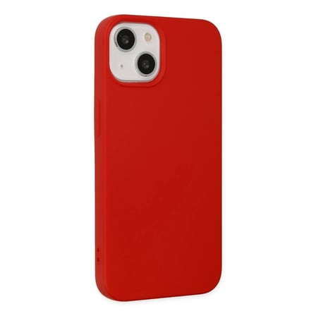 Apple iPhone 14 Kılıf Nano içi Kadife Silikon - Kırmızı