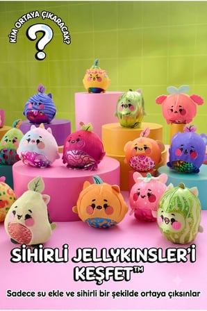 Magic Jellykins Süpriz Peluş Oyuncak Squishy Kavanozu Sukuşi Su Ekle Çalkala Keşfet Bilind Box Koleksiyon Sihirli Kavanoz