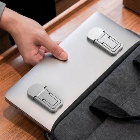 Roichil® 1 Çift Yapışkanlı Katlanabilir Laptop Standı – Mini Notebook Yükseltici, Taşınabilir Kaymaz Laptop Ayağı
