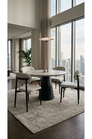 Eloria Serisi 4 Kişilik Yemek Masası Takımı 110x110 Cm – Metal Ayaklı | 1. Sınıf MDF Tabla