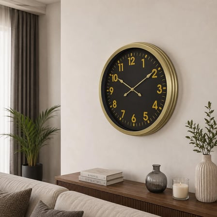 Vintage Klasik 60 x 60 Cm Metal Duvar Saati iegxx
