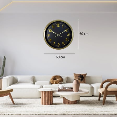 Vintage Klasik 60 x 60 Cm Metal Duvar Saati iegxx