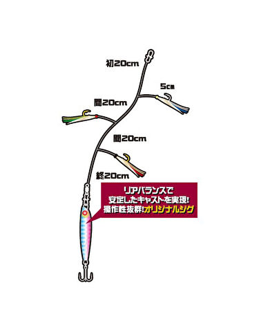 Hayabusa HA 280 Jigging Sabiki 2li Çaparili SET Light Jig Suni Yem 30 gr