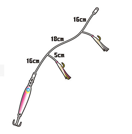 Hayabusa HA 282 LRF Jigging Sabiki 2li Çaparili SET LRF Jig Suni Yem 5 gr