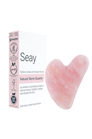Pembe Kuvars Taşı Gua Sha Yüz Masaj Aleti Değerli Doğal Taş Sertifikalı