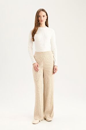 DeFacto Relax Fit Triko Pantolon Geniş Bol Paça Basic Düz Esnek Belli E2940AX24WNER13