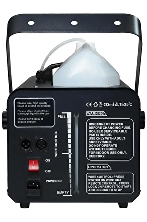 Quenlite QM-2000 DMX512 Kar Makinası 2000 Watt Uzaktan Kumandalı