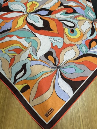 Siyane Scarf Naturel Desen Eşarp 03