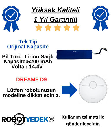 Dreame D9 Bataryası