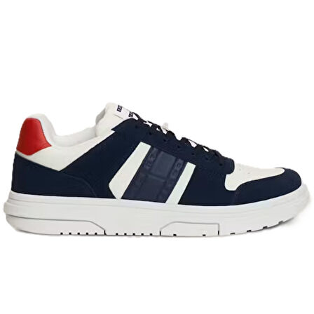 Tommy Jeans The Brooklyn Mixed Texture Suede Trainers Sneaker Navy Günlük Spor Ayakkabı Lacivert