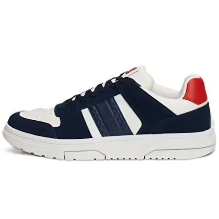 Tommy Jeans The Brooklyn Mixed Texture Suede Trainers Sneaker Navy Günlük Spor Ayakkabı Lacivert