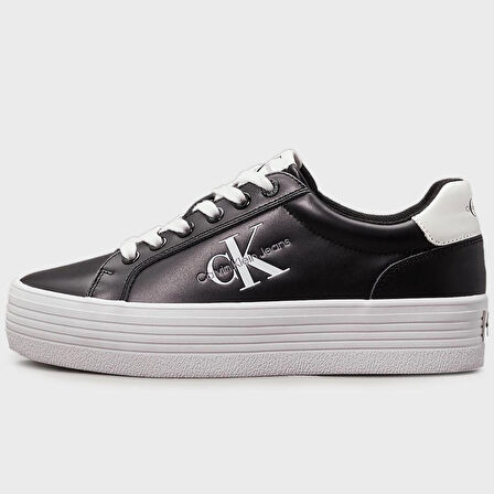 Calvin Klein Leather Women Sneaker Black Hakiki Deri Günlük Spor Ayakkabı Siyah