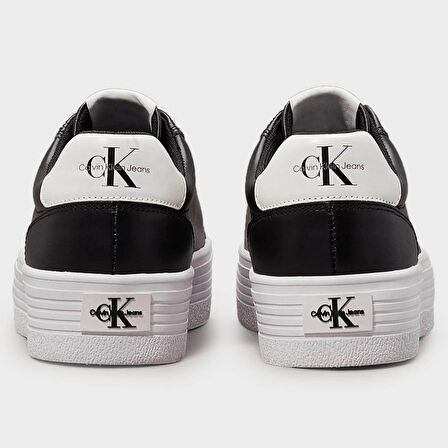 Calvin Klein Leather Women Sneaker Black Hakiki Deri Günlük Spor Ayakkabı Siyah