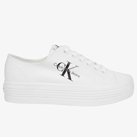 Calvin Klein Jeans Vult Flatform Essential Mono Womens Sneaker Kadın Günlük Spor Ayakkabı Beyaz