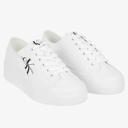 Calvin Klein Jeans Vult Flatform Essential Mono Womens Sneaker Kadın Günlük Spor Ayakkabı Beyaz