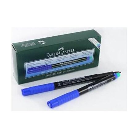 Faber 1525 Multi̇mark Permanent Kalem Mavi̇ 10'lu Kutu (M)