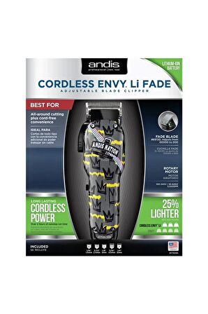 Andis Nation Cordless Envy® Li Fade Tıraş Makinesi