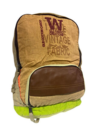 Kaliteli Tek Bölmeli Vintage Disayn Günlük Gezi Spor Okul Sırt Çantası Patchwork Komor 29x42cm