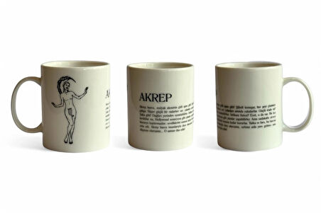 Akrep Burcu Porselen Kupa