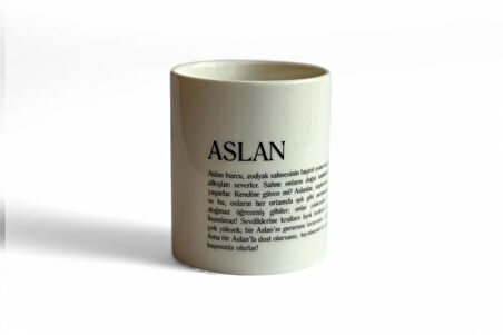 Aslan Burcu Porselen Kupa