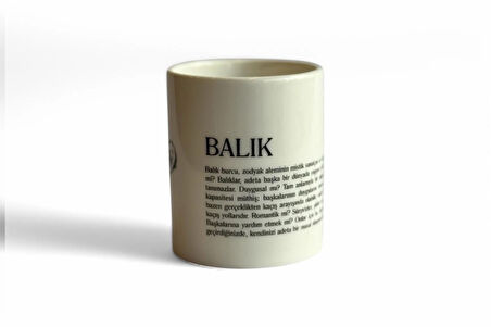 Balık Burcu Porselen Kupa
